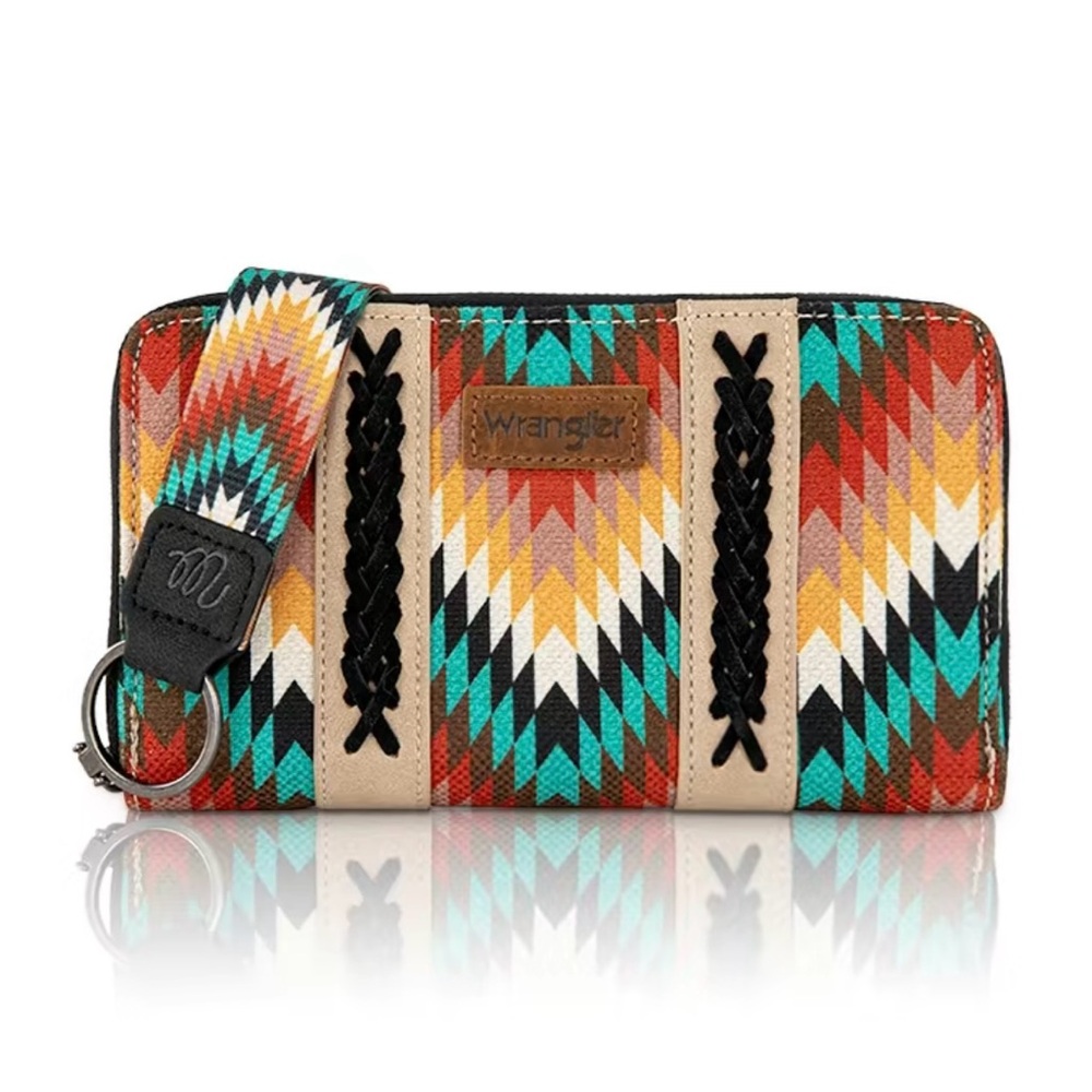 Wrangler Red and Orange Zig Zag Wallet